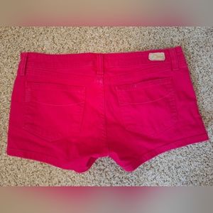 Paige pink jean shorts